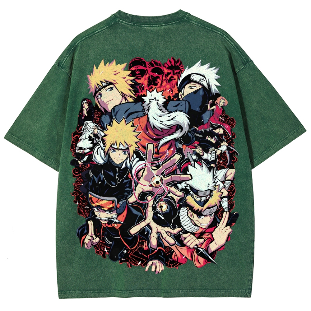 Naruto Unisex Fit Washed T-Shirt 2507030098-Coordom