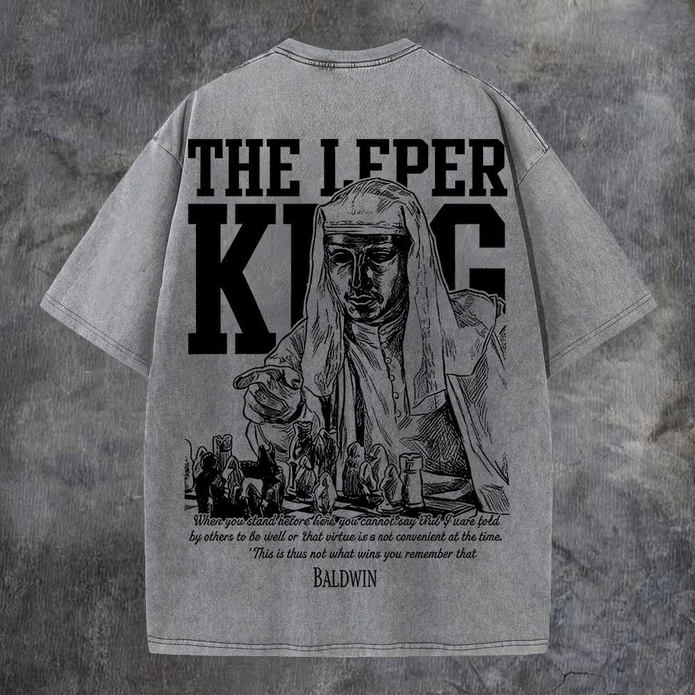 The Leper King Printed Men's Washed Tee-Coordom
