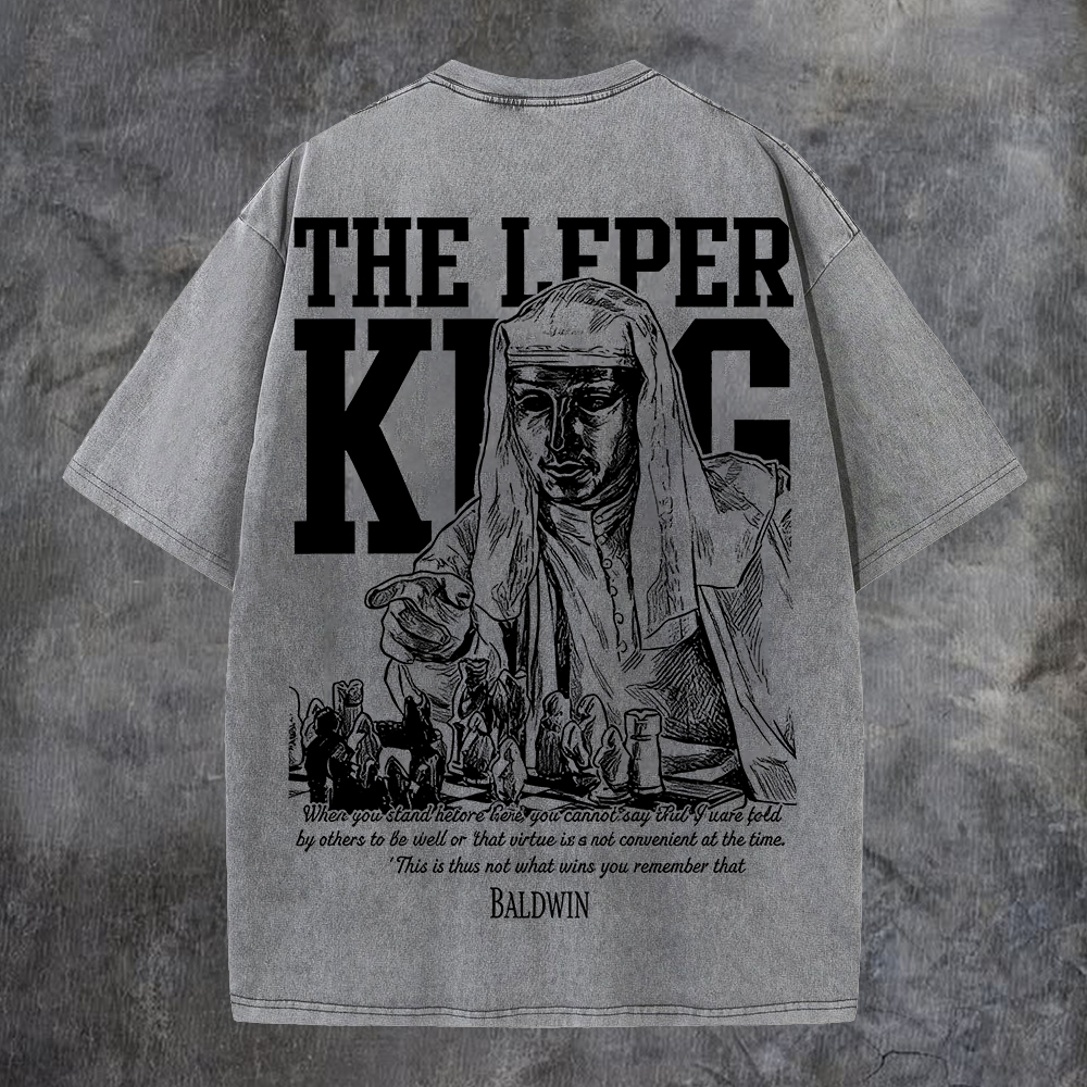 The Leper King Printed Men's Washed Tee-Coordom