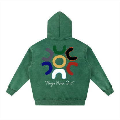 Six Dojos "Life" Washed Hoodie-Coordom