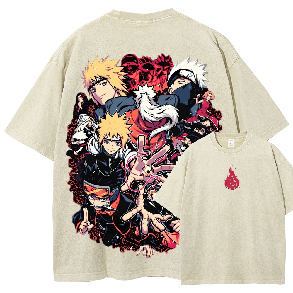 Naruto Unisex Fit Washed T-Shirt 2507030098-Coordom