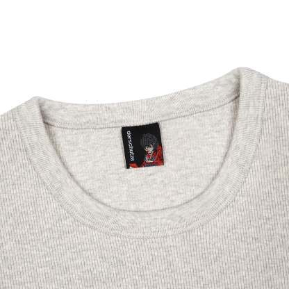 "blossom v3" ribbed T Shirt grey-Coordom