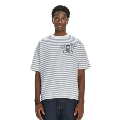 "koi" T Shirt grey striped-Coordom