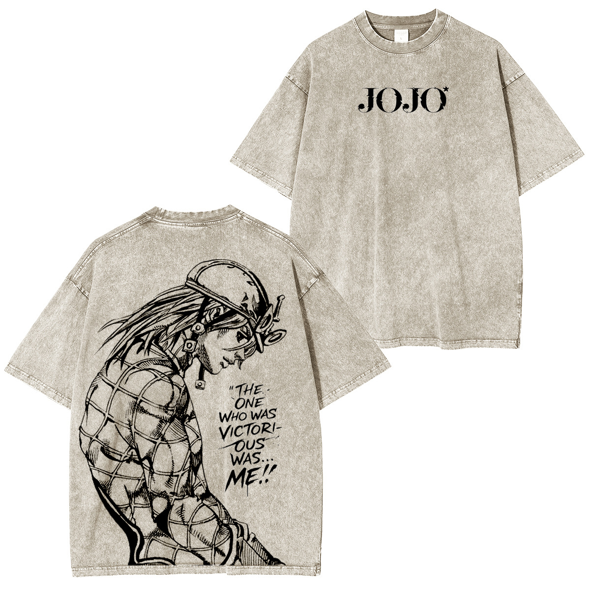 JoJo's Bizarre Adventure Vintage washed T-shirt-Coordom