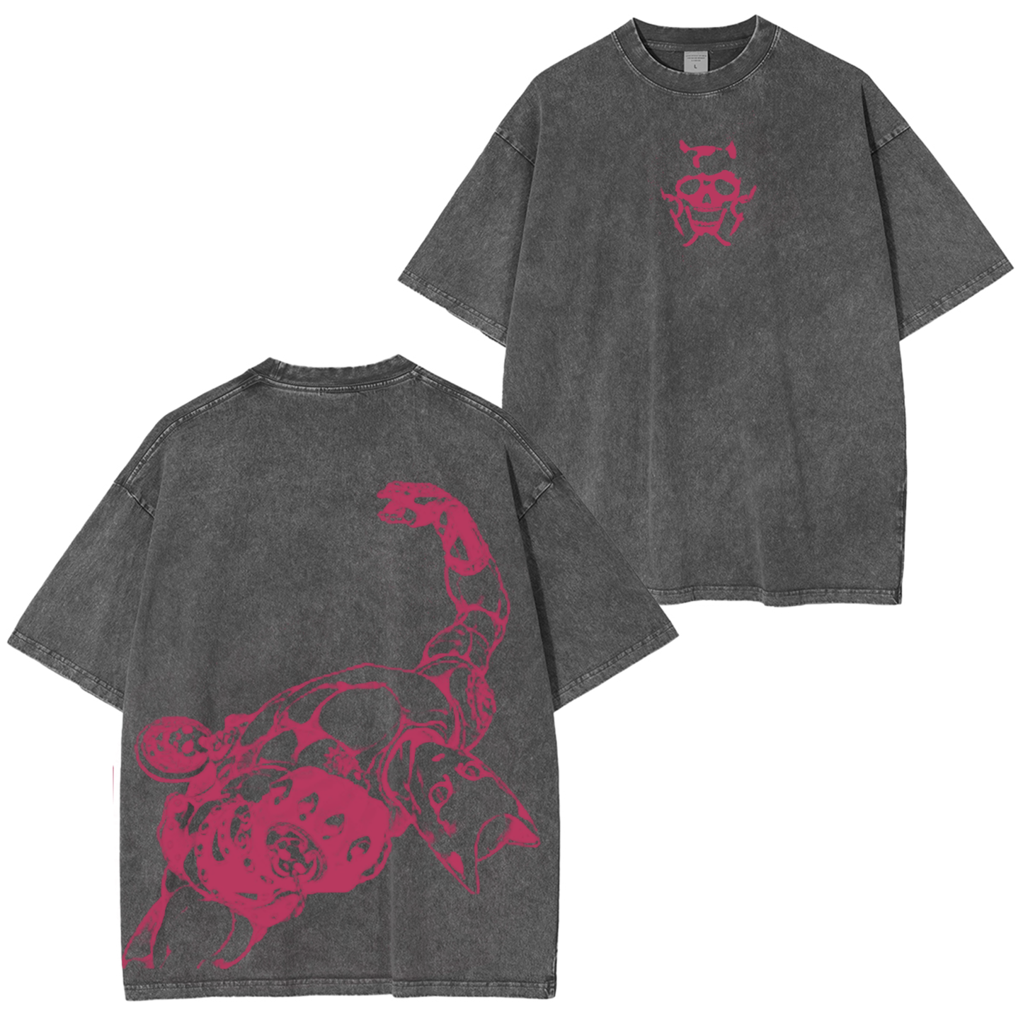 Jojo's Bizarre Adventure Killer Queen Vintage Unisex Washed T-Shirt-Coordom