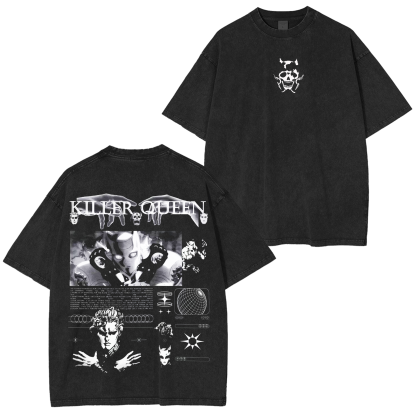 Killer Queen JoJo Vintage Unisex Washed T-Shirt-Coordom