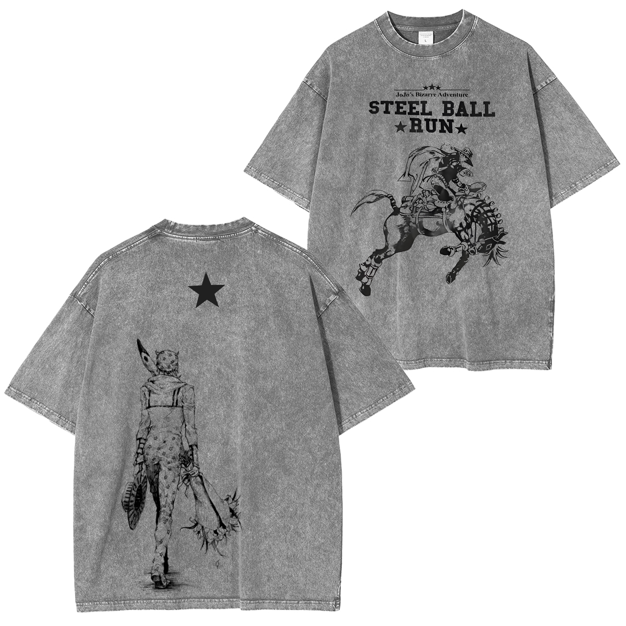 Jojo's Bizarre Vintage Unisex Washed T-Shirt-Coordom
