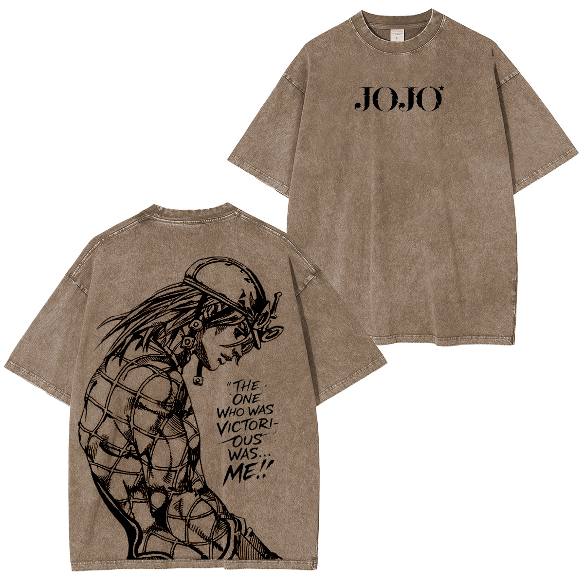JoJo's Bizarre Adventure Vintage washed T-shirt-Coordom