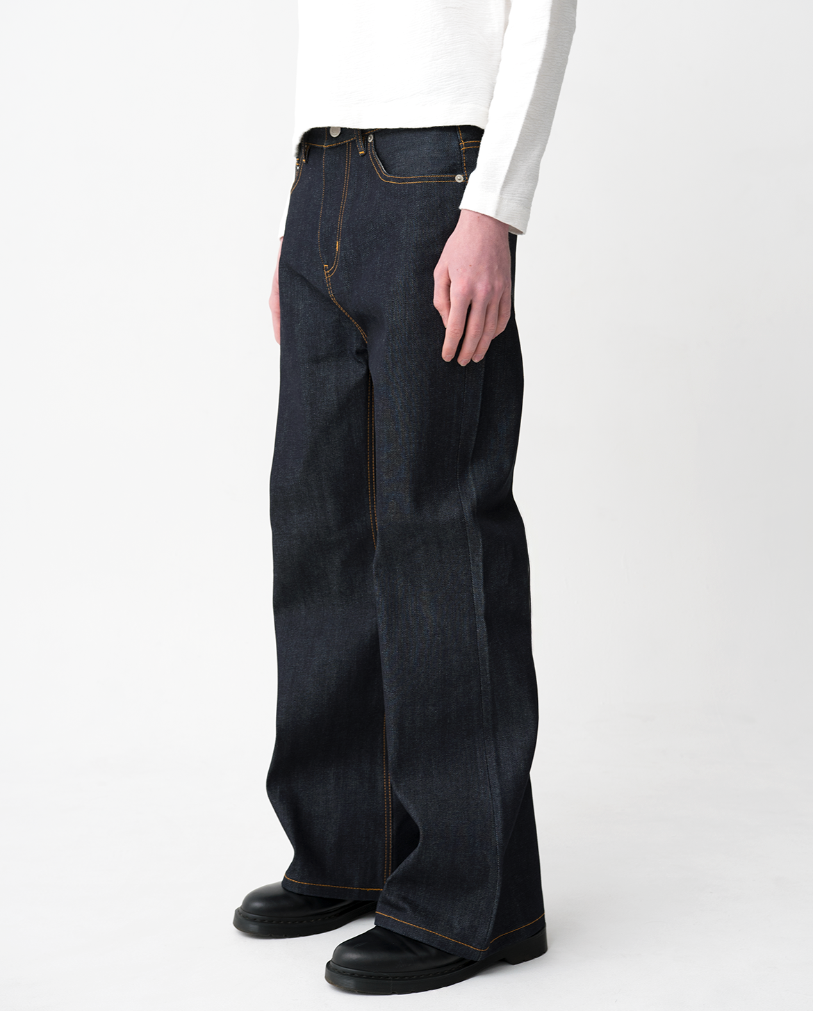 MENES Okayama Raw Selvedge Flared Jeans - Indigo-Coordom