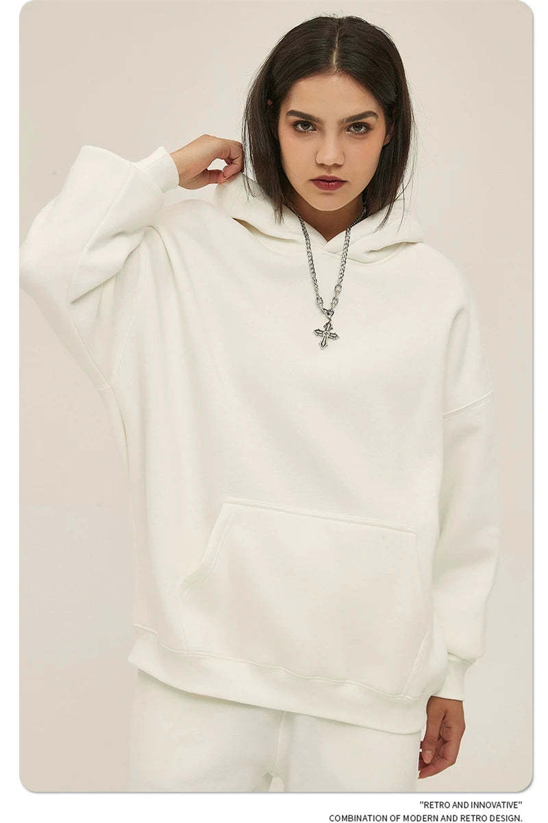 Cortez Blank Hoodie|Streetwear Oversized Vintage Casual Wear-Coordom