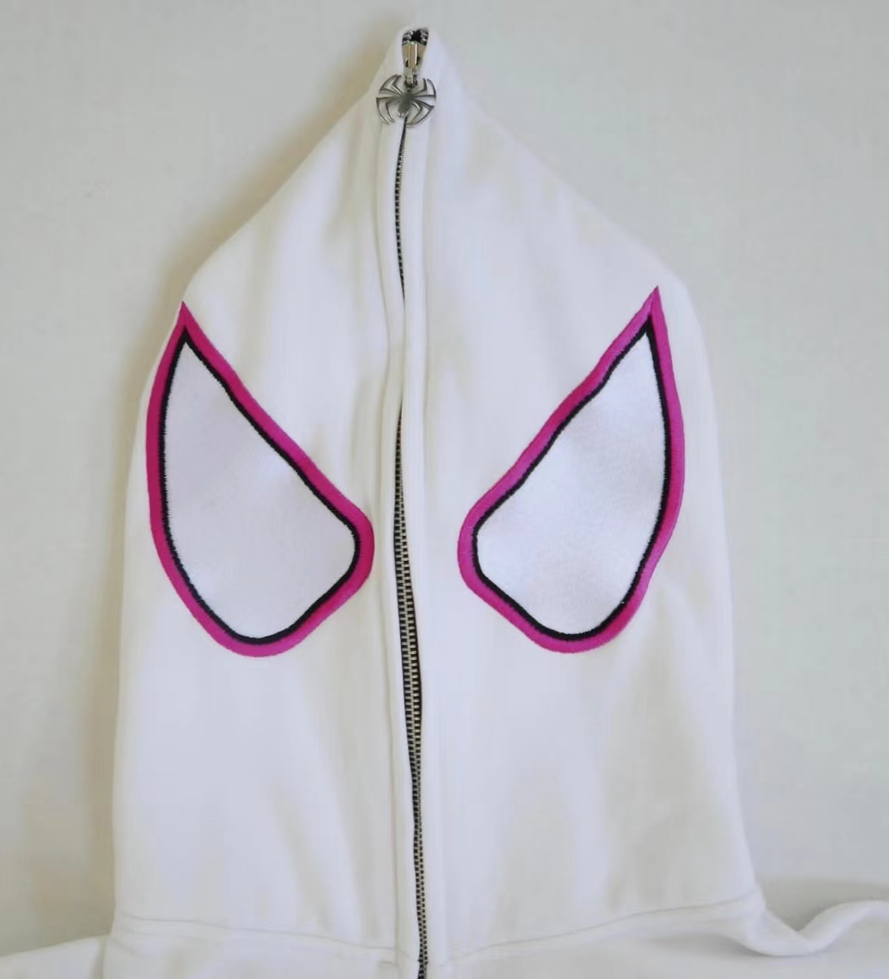 Fun Spider Eyes Lettering Zip Hood Hoodie-Coordom