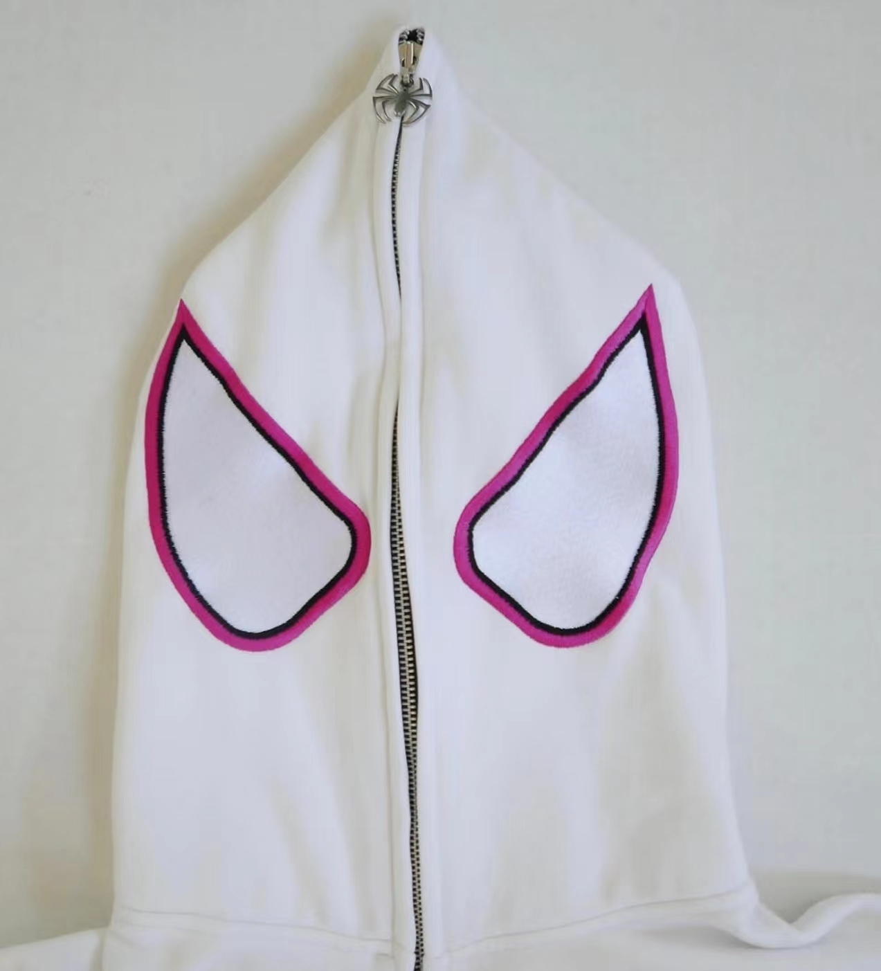 Fun Spider Eyes Lettering Zip Hood Hoodie-Coordom