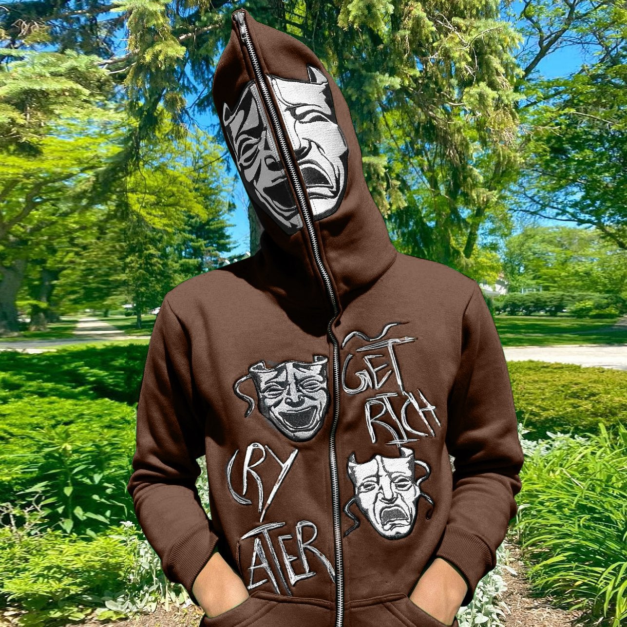 Fashion street style men's personality printed sweatshirt-Coordom