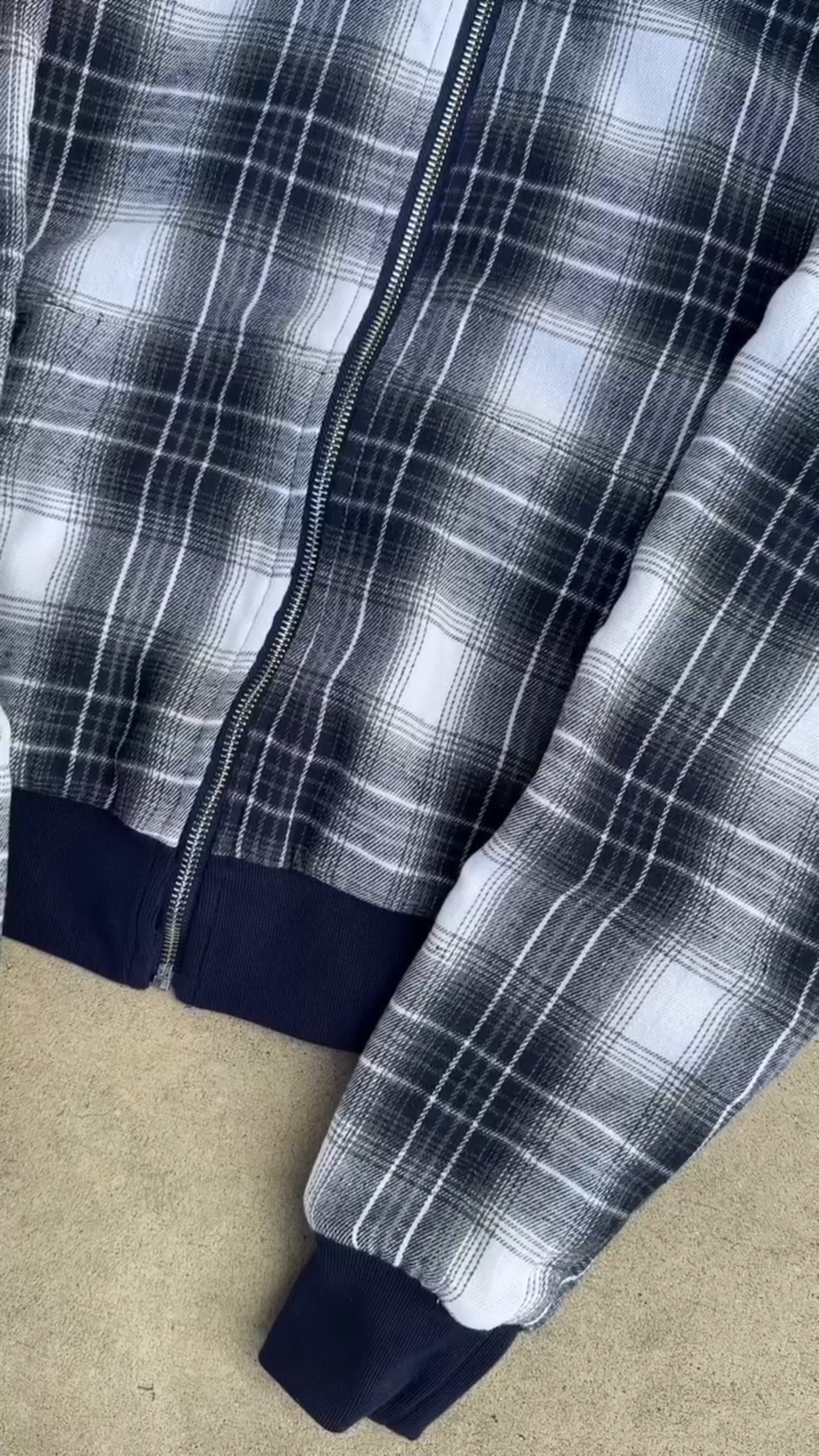 REVERSIBLE PLAID ZIP HOODIE|Streetwear Oversized Vintage Casual Wear-Coordom