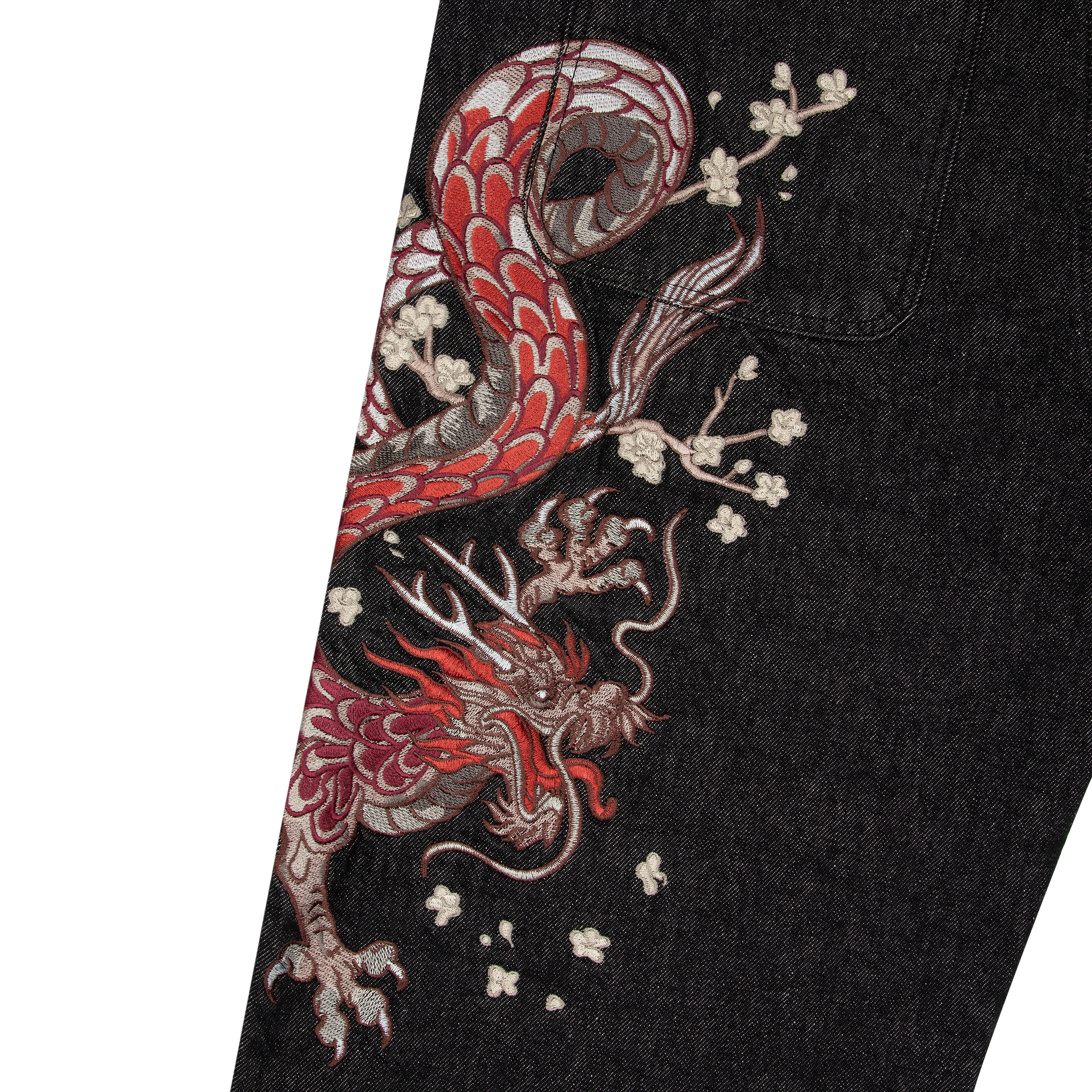 "yakuza" raw Denim black 01-Coordom