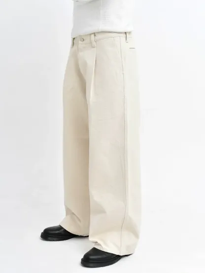 OKAYAMA PLEATED WIDE-LEG PANTS-Coordom