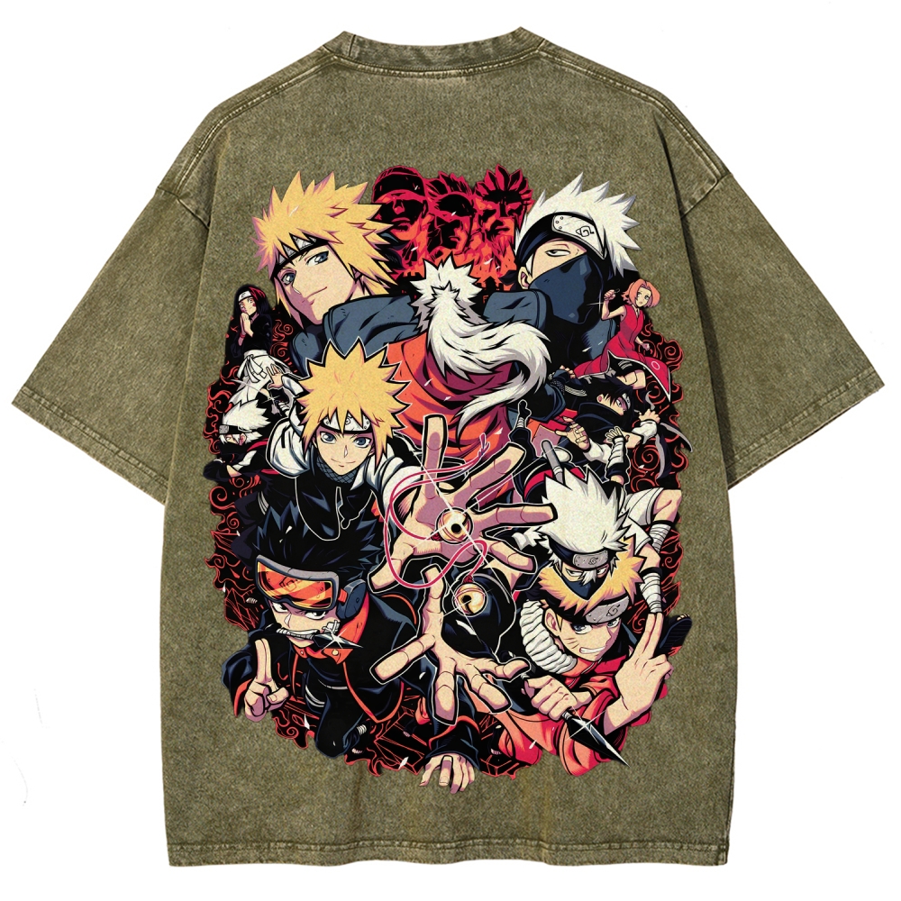 Naruto Unisex Fit Washed T-Shirt 2507030098-Coordom