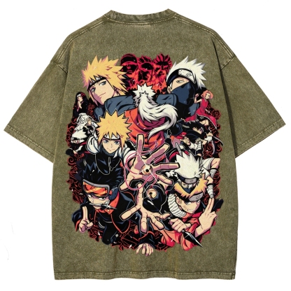 Naruto Unisex Fit Washed T-Shirt 2507030098-Coordom