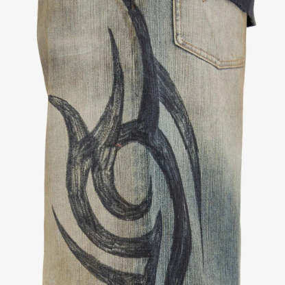 Faded Tribal Jeans-Coordom