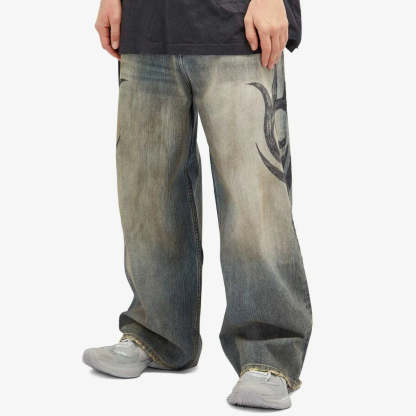 Faded Tribal Jeans-Coordom