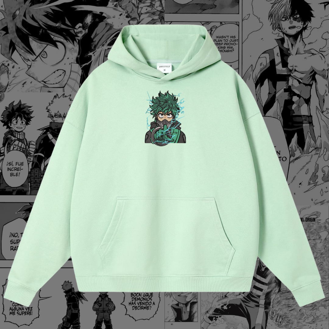 Midoriya Embroidered Hoodie | My Hero Academia Inspired-Coordom