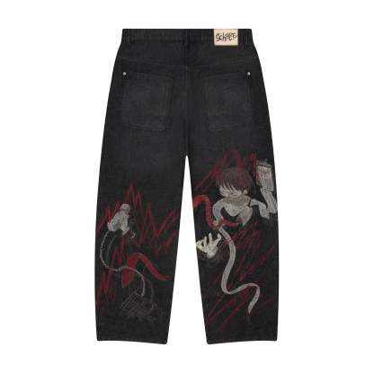 "wall street" black raw Denim-Coordom