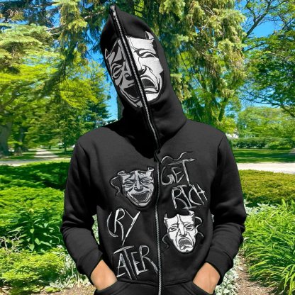 Fashion street style men's personality printed sweatshirt-Coordom