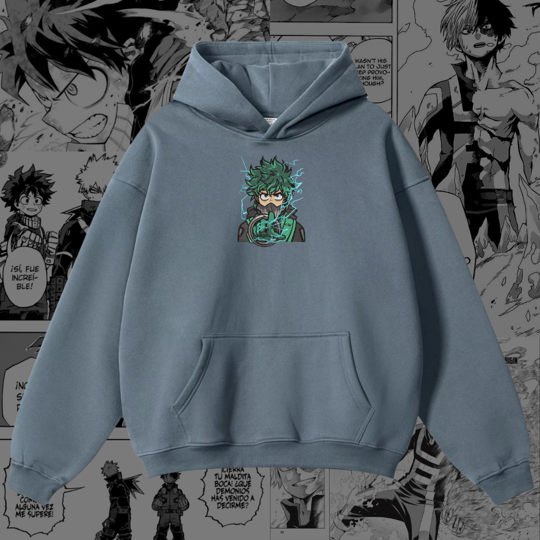 Midoriya Embroidered Hoodie | My Hero Academia Inspired-Coordom