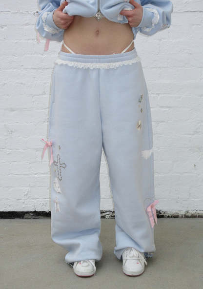 WHISPER OVERSIZED SWEATPANTS BABY BLUE-Coordom