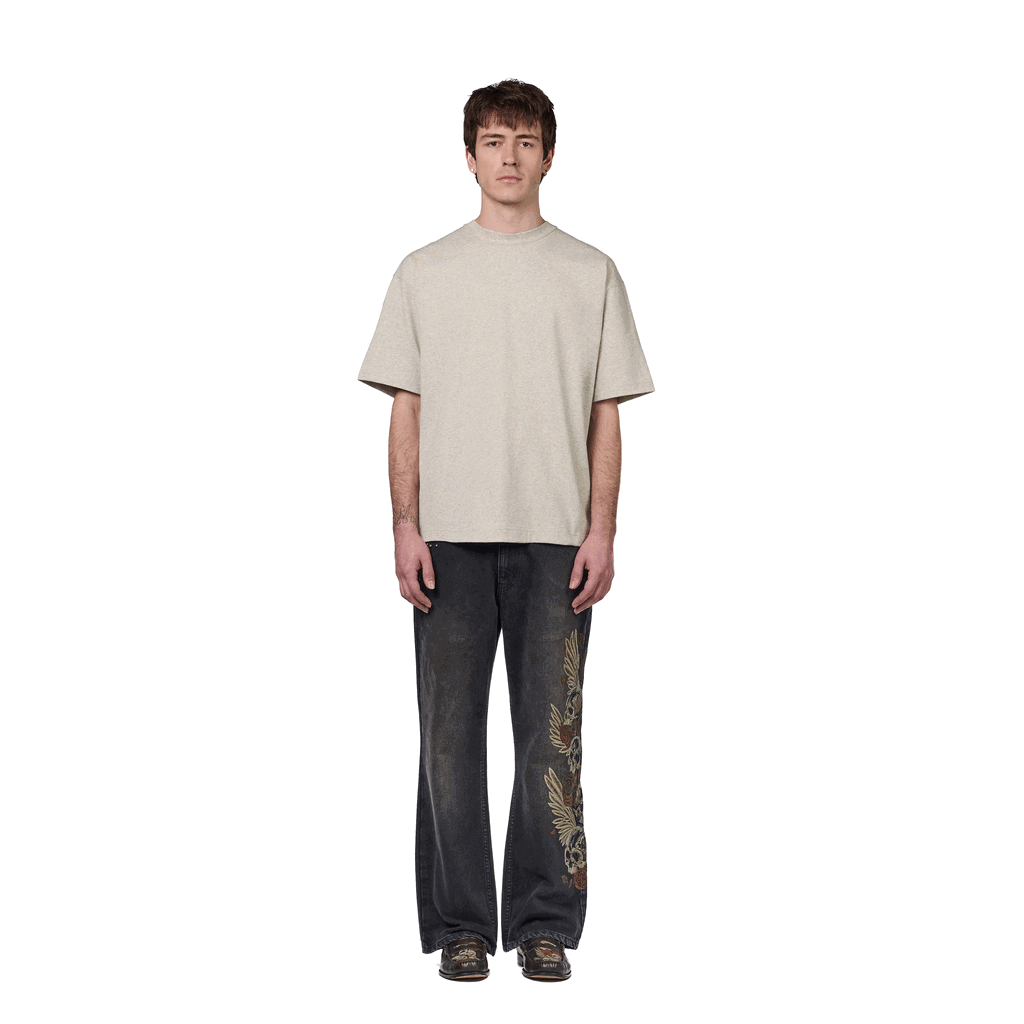 "hellboy" brown washed bootcut Denim-Coordom
