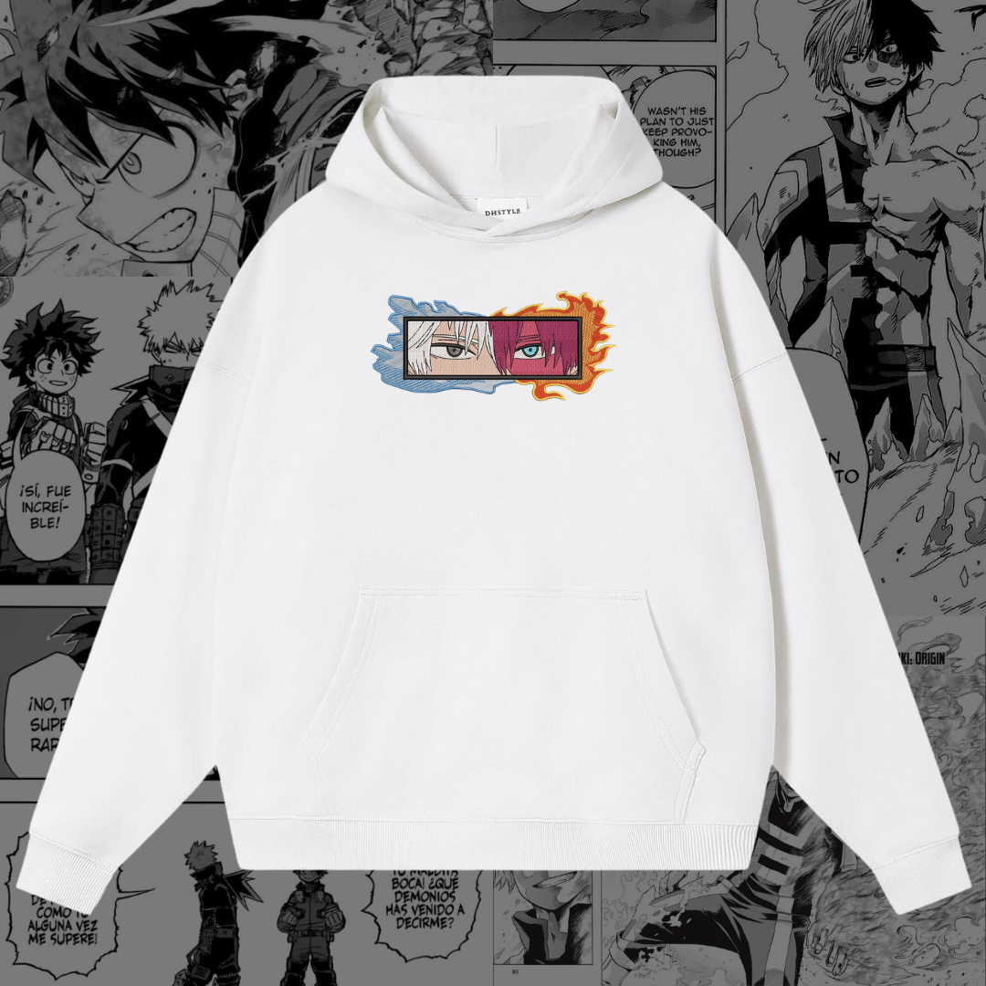 Shoto Todoroki Embroidered Hoodie | My Hero Academia Inspired-Coordom