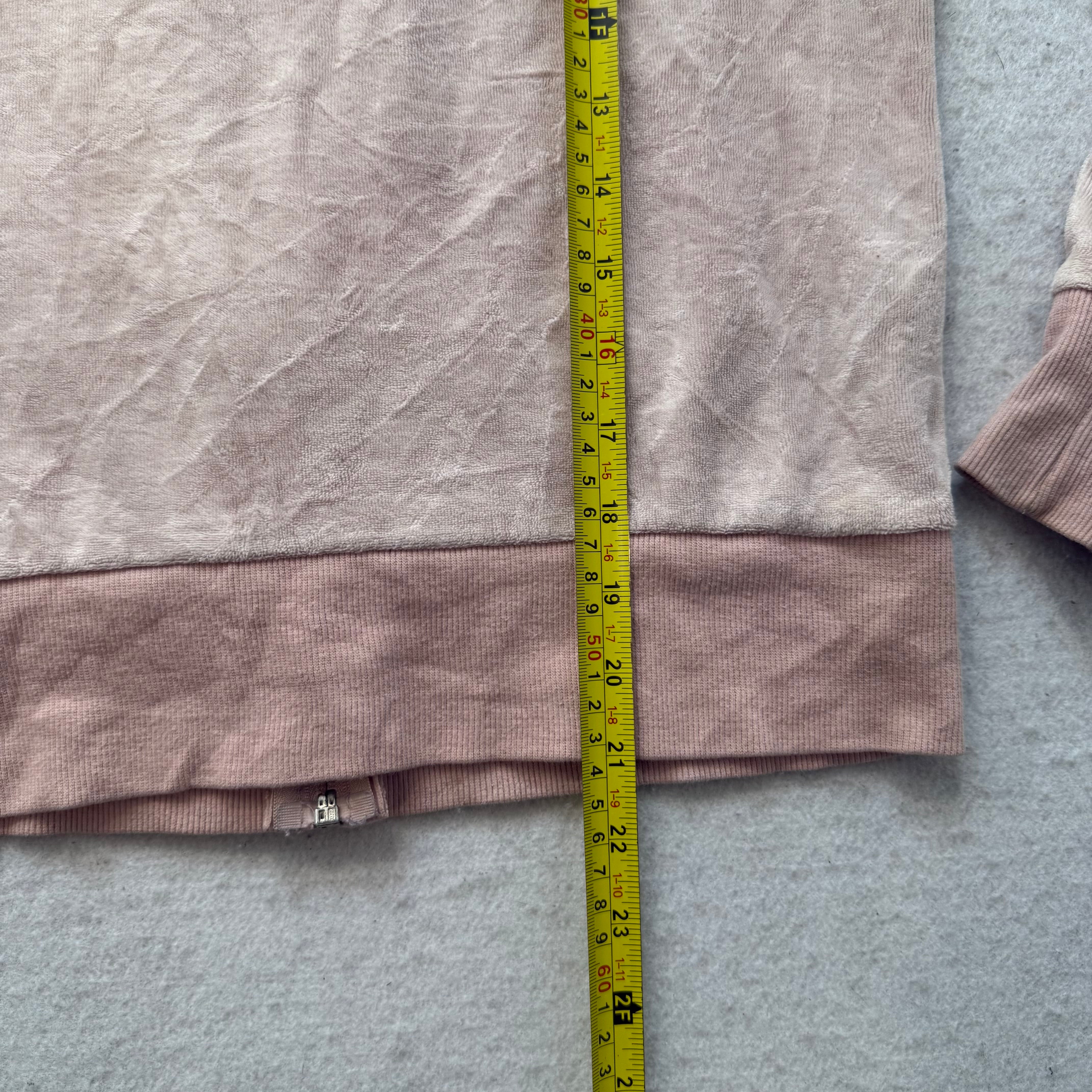 Juicy Couture Womens Dusty Rose Tracksuit Set Zip Up Hoodie & Flared Pant Size S-Coordom