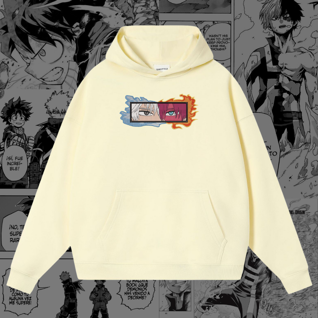 Shoto Todoroki Embroidered Hoodie | My Hero Academia Inspired-Coordom