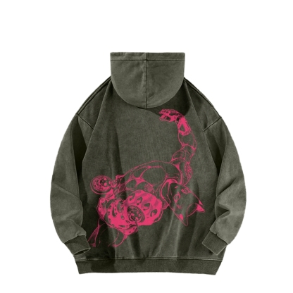 Killer Queen Casual Washed Hoodies-Coordom