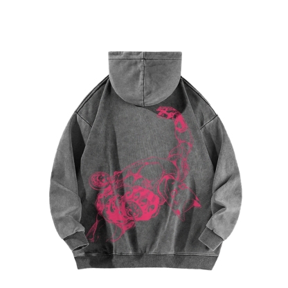 Killer Queen Casual Washed Hoodies-Coordom