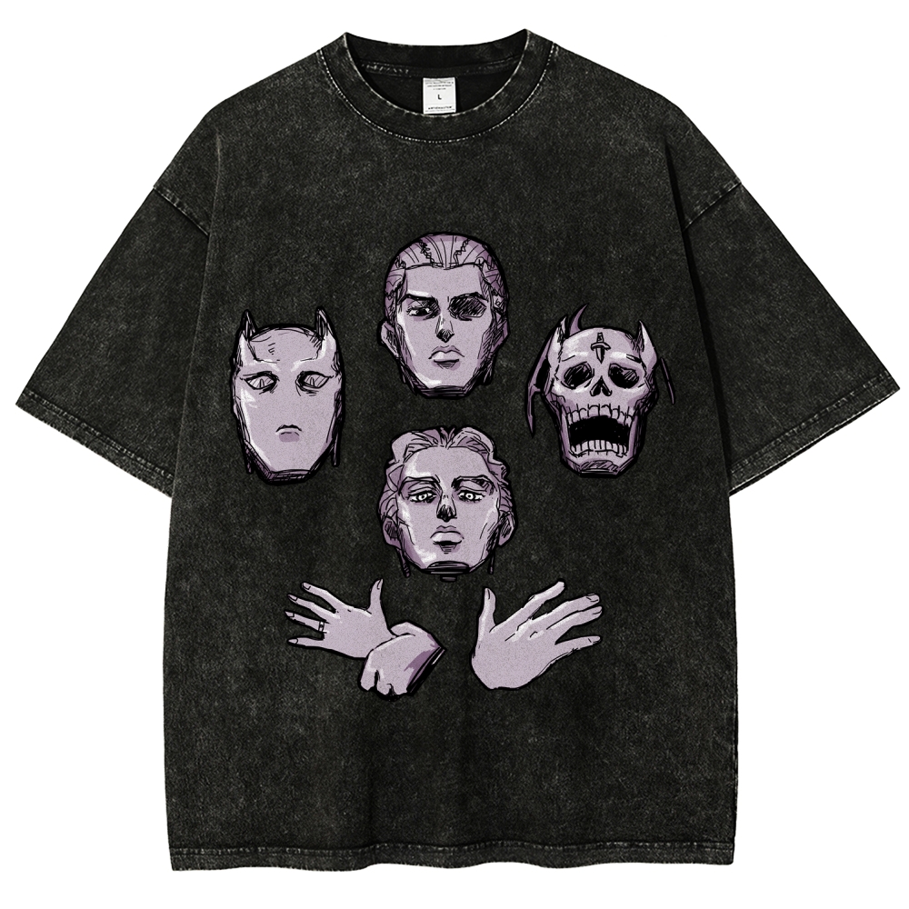 Jojo's Bizarre Adventure Unisex Fit Washed T-Shirt-Coordom