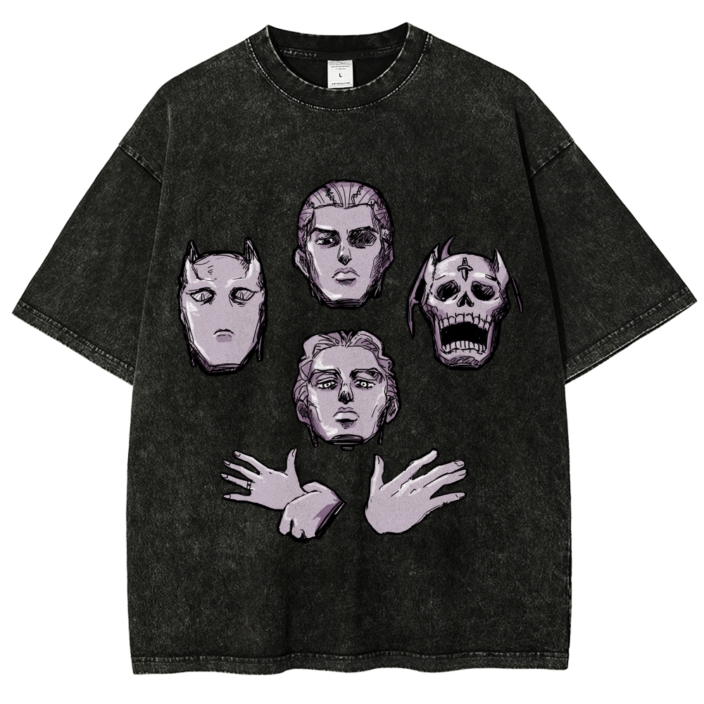 Jojo's Bizarre Adventure Unisex Fit Washed T-Shirt-Coordom