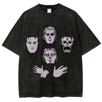 Jojo's Bizarre Adventure Unisex Fit Washed T-Shirt-Coordom