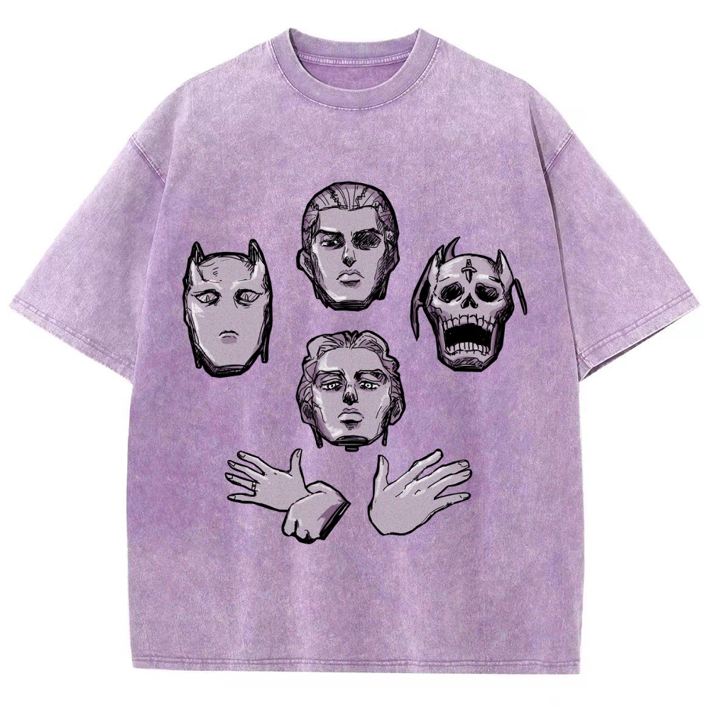 Jojo's Bizarre Adventure Unisex Fit Washed T-Shirt-Coordom
