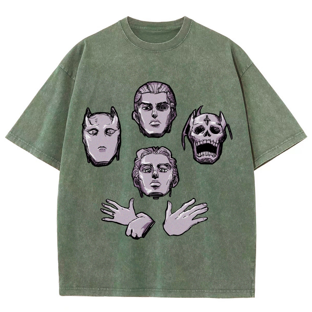 Jojo's Bizarre Adventure Unisex Fit Washed T-Shirt-Coordom