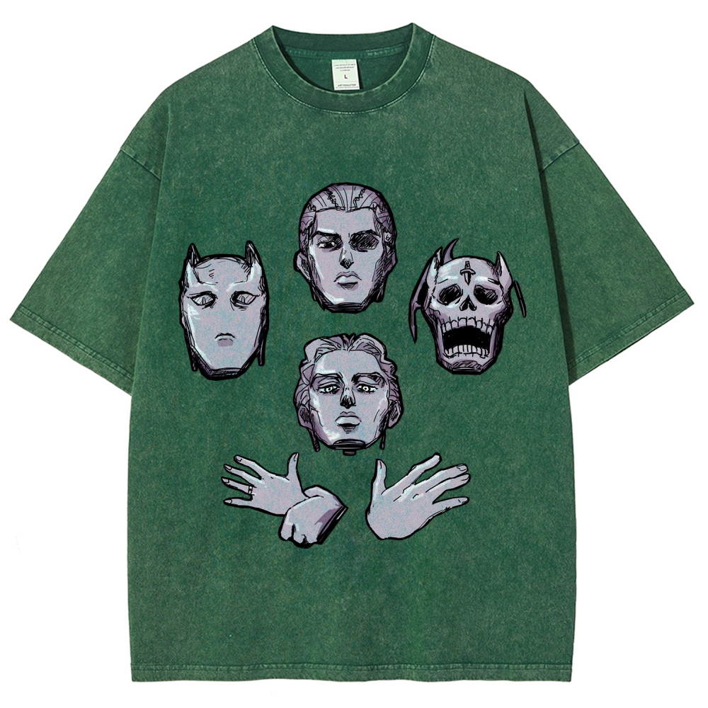 Jojo's Bizarre Adventure Unisex Fit Washed T-Shirt-Coordom