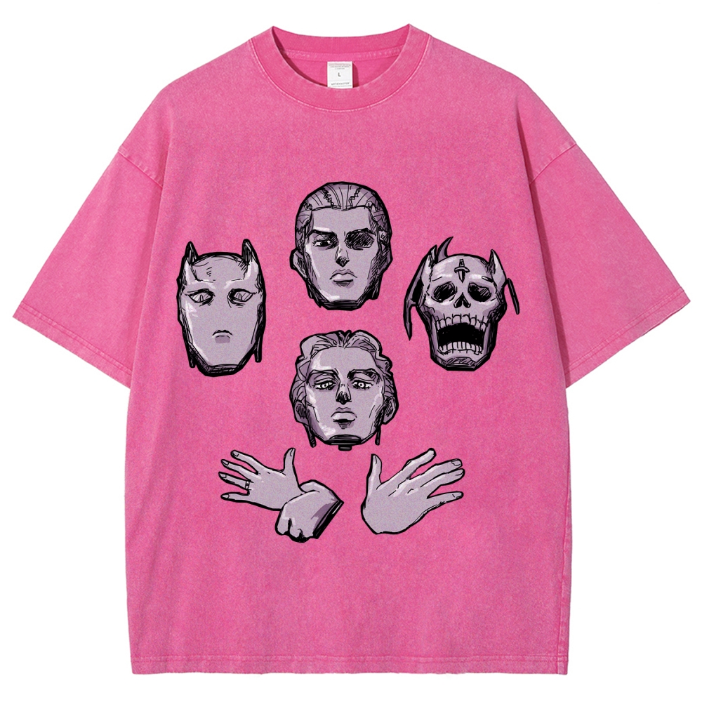 Jojo's Bizarre Adventure Unisex Fit Washed T-Shirt-Coordom
