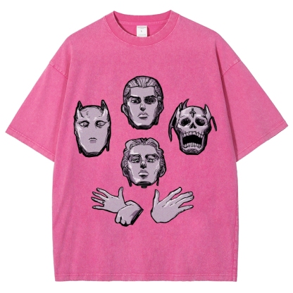 Jojo's Bizarre Adventure Unisex Fit Washed T-Shirt-Coordom