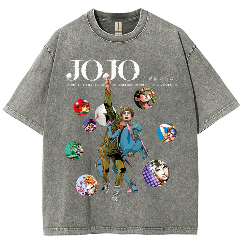 Jojo's Bizarre Adventure Unisex Fit Washed T-Shirt-Coordom