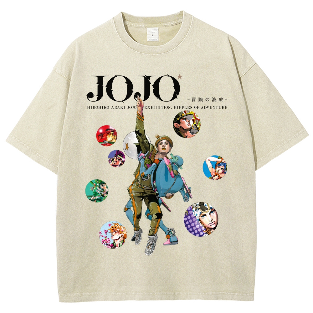 Jojo's Bizarre Adventure Unisex Fit Washed T-Shirt-Coordom
