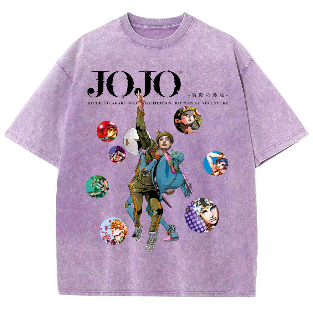 Jojo's Bizarre Adventure Unisex Fit Washed T-Shirt-Coordom