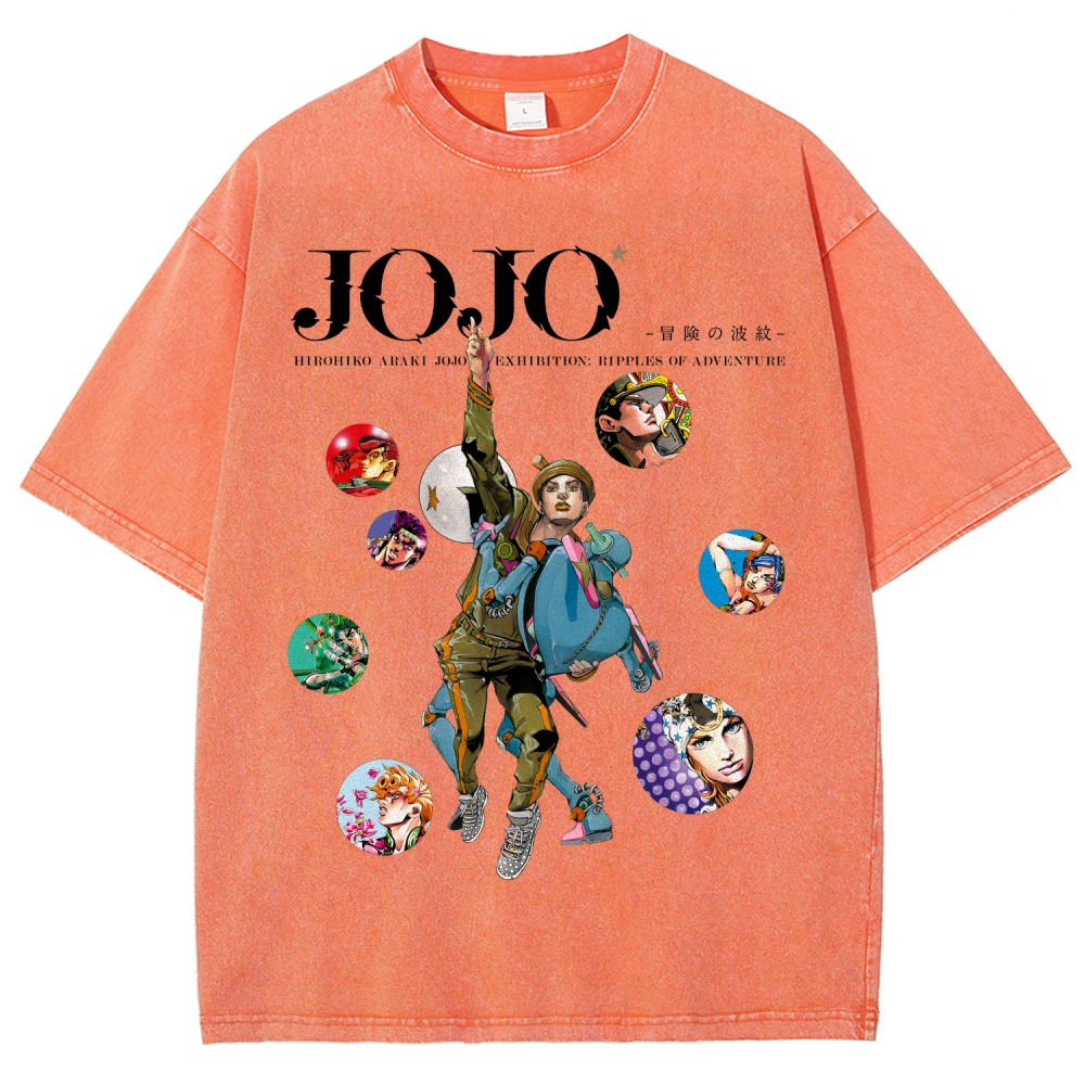 Jojo's Bizarre Adventure Unisex Fit Washed T-Shirt-Coordom