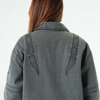 King of Curses Washed Denim Jacket-Coordom