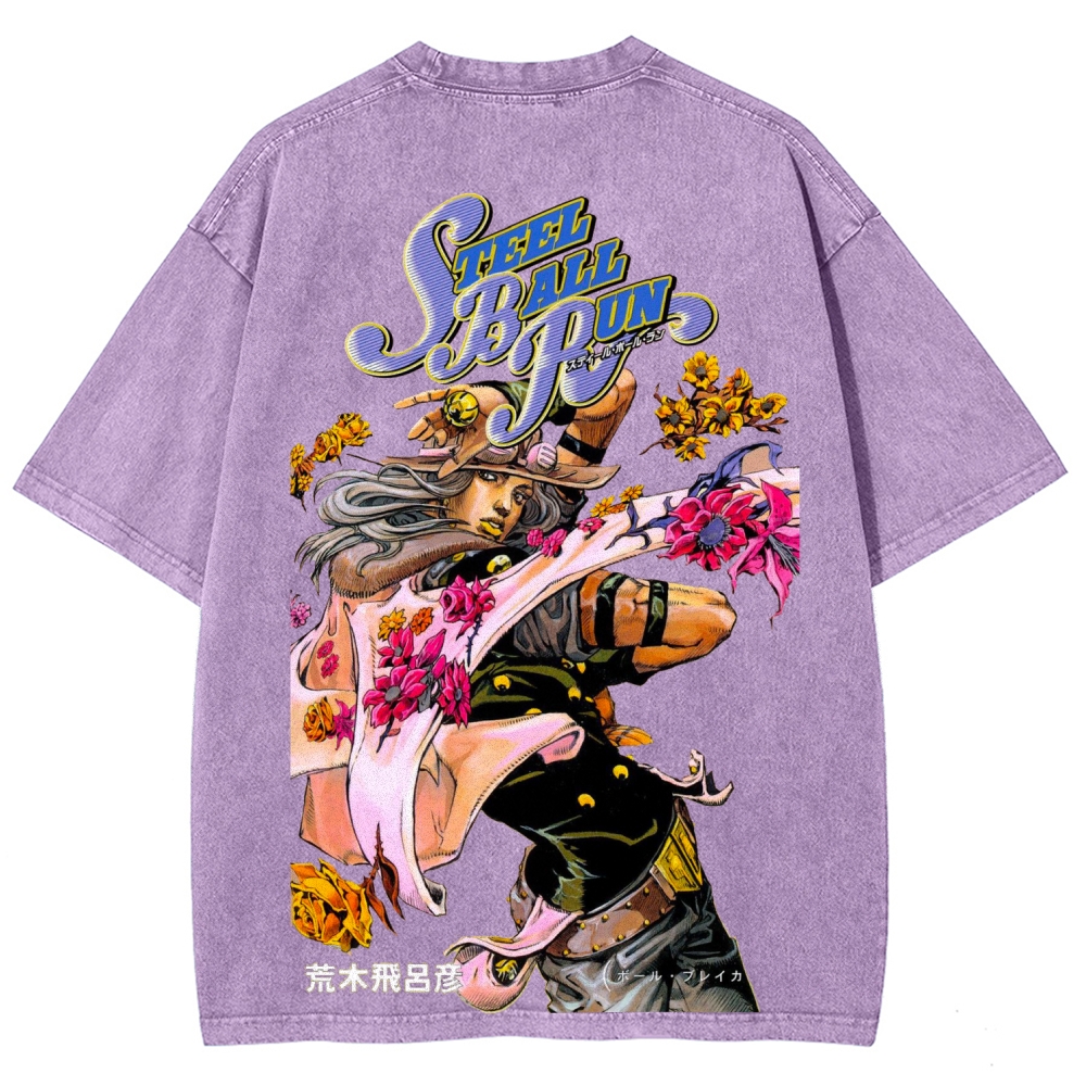 Jojo's Bizarre Adventure Unisex Fit Washed T-Shirt 2603005633-Coordom