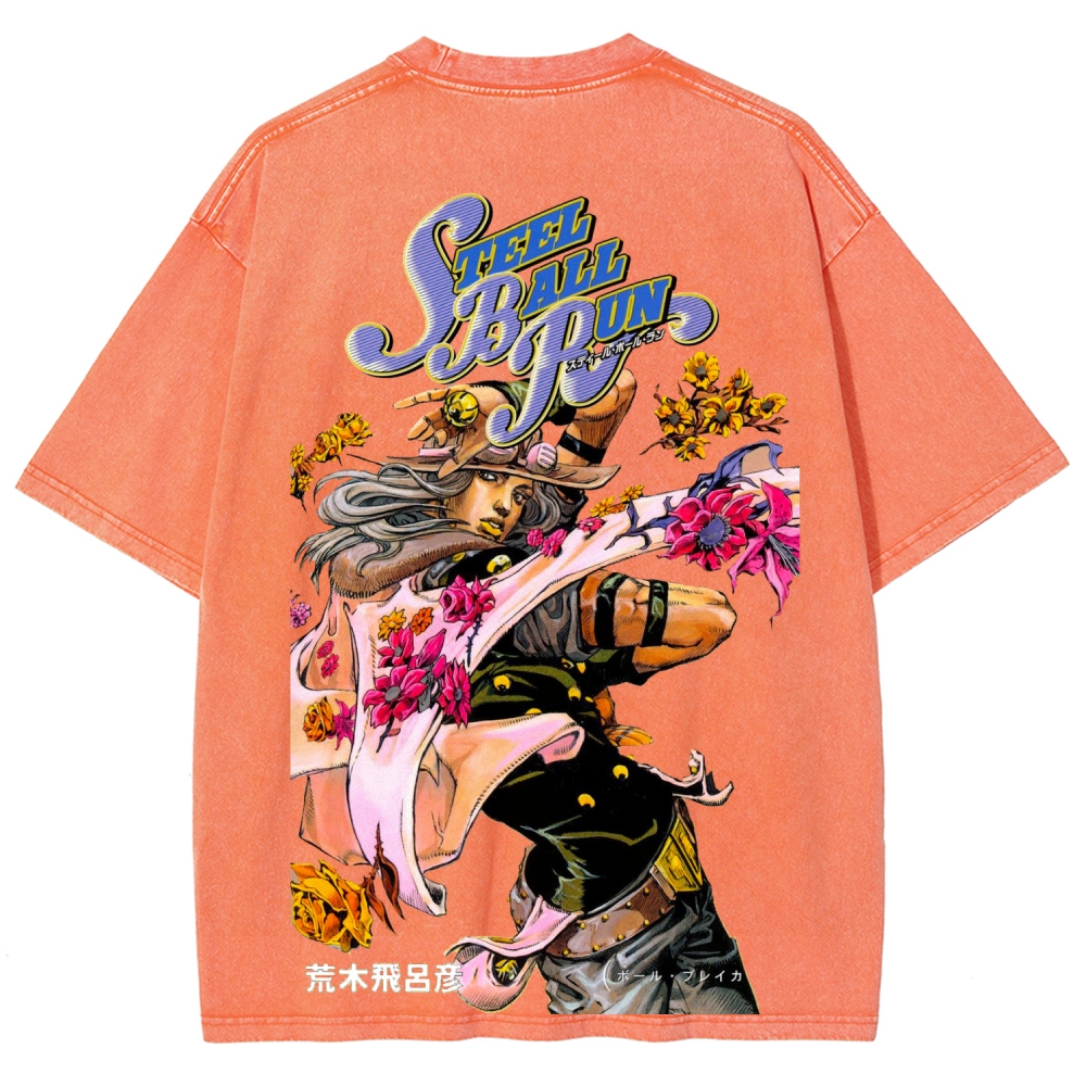 Jojo's Bizarre Adventure Unisex Fit Washed T-Shirt 2603005633-Coordom